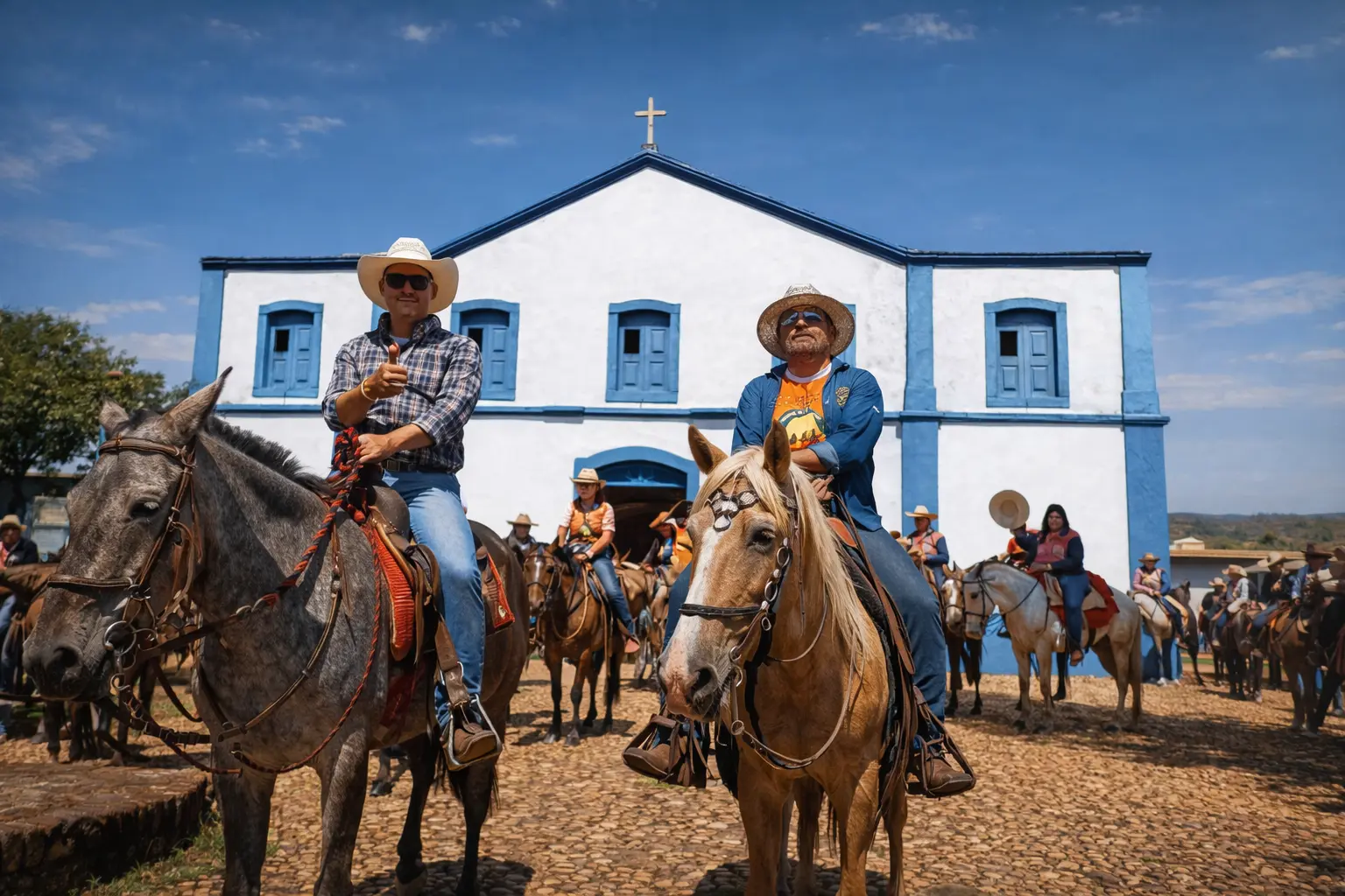 Cavalgada em evento real